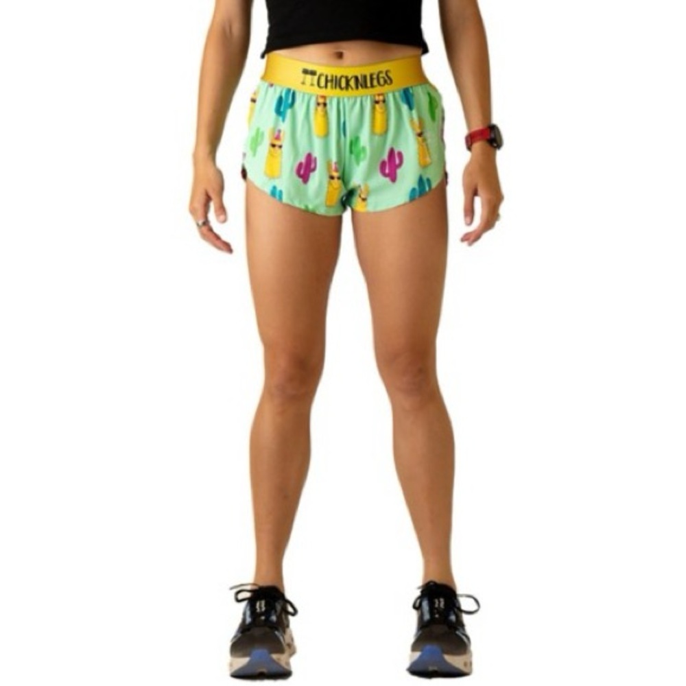 NWT Chicken Legs Llama Cactus Print shorts - Women's Athletic Shorts - Green